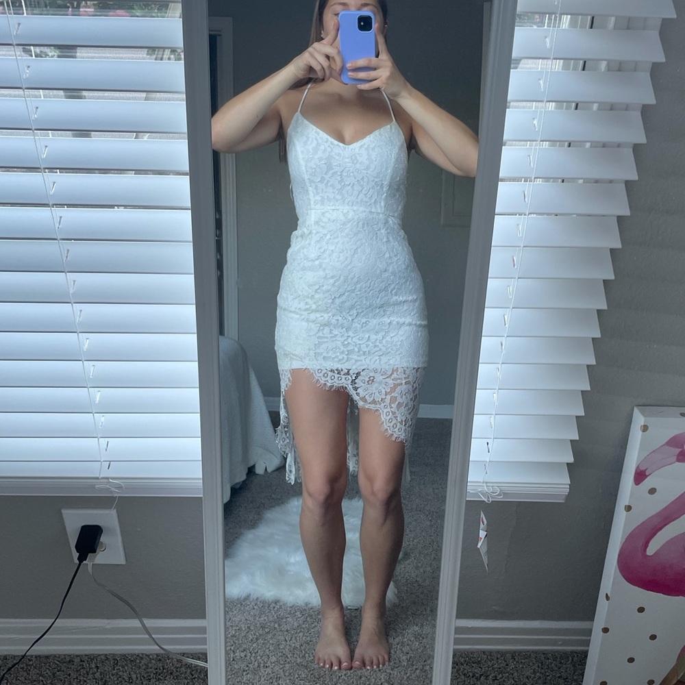 White lace dress